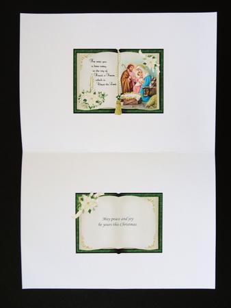 Open Book Christmas Topper Nativity Green Insert by Valerie Spowart