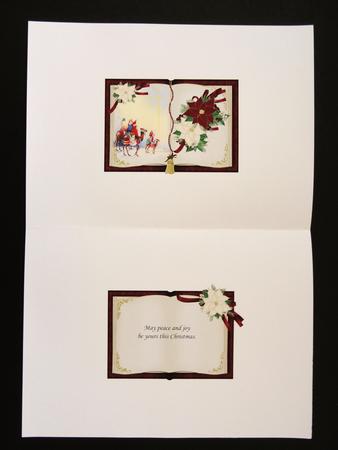 Open Book Christmas Topper Three Wise Men Red Insert by Valerie Spowart