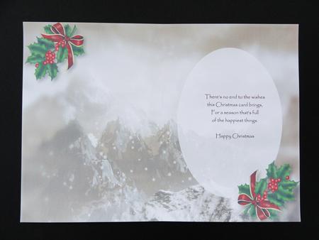 Holly & Berries on Golden Frame - Insert by Valerie Spowart