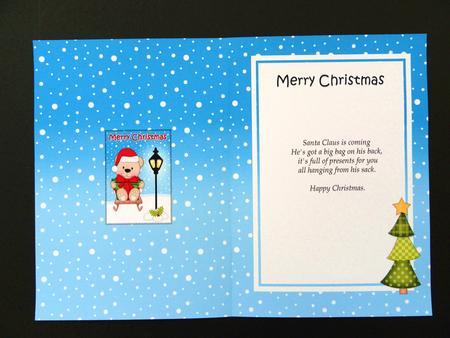 Christmas Livvy Bear Lamp Post 5x7 Matching Insert by Valerie Spowart