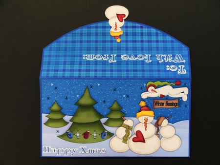Snowmen Blessings Money and Gift Voucher Wallet by Valerie Spowart