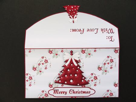 Christmas Tree in Red Money and Gift Voucher Wallet by Valerie Spowart