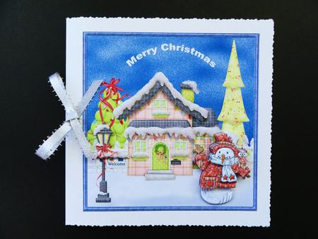Snowman and His Pal the Owl Card by Valerie Spowart