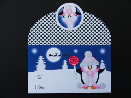 Santa Stop Here Christmas Money Wallet by Valerie Spowart