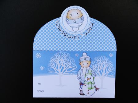Andy and Snowman Christmas Money Wallet by Valerie Spowart