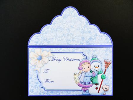 Christmas Money Wallet Snowman Hugs by Valerie Spowart