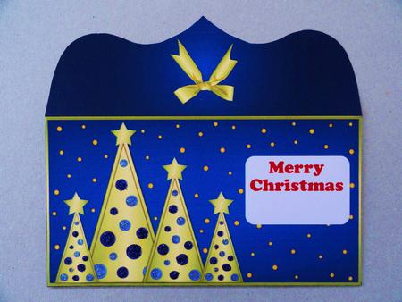 Buttons Christmas Trees Money Wallet Blue by Valerie Spowart