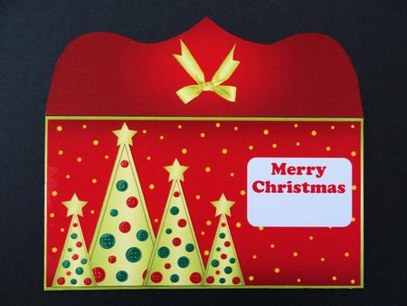 Buttons Christmas Trees Money Wallet Red by Valerie Spowart