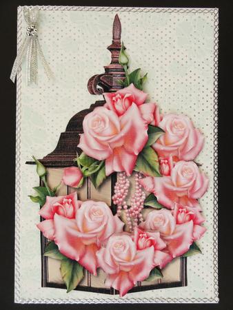 Lantern with Edwardian Roses by Valerie Spowart