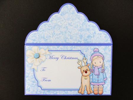 Christmas Money Wallet Chloe and Reindeer by Valerie Spowart