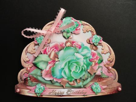 Beautiful Gift with Roses in Vintage Style by Valerie Spowart