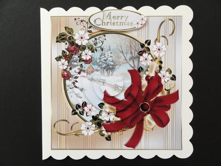 Cranberry and Gold Christmas Pyramid by Valerie Spowart