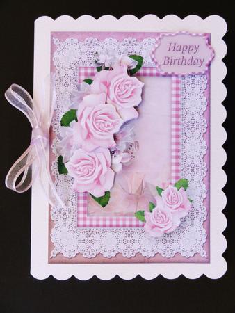 Lacy Lovelies A5 - Pink Roses by Valerie Spowart