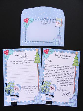 Xmas Santa Child's Santa Letter to and from Santa by Valerie Spowart