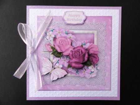 Lacy Lovelies 7" x 7" - Rosy Posy by Valerie Spowart