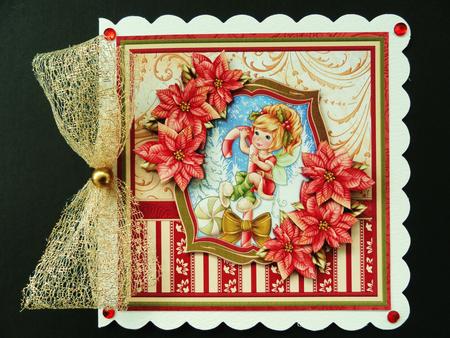 Christmas Candy Cane Fairy 8x8 Mini Kit with Decoupage by Valerie Spowart
