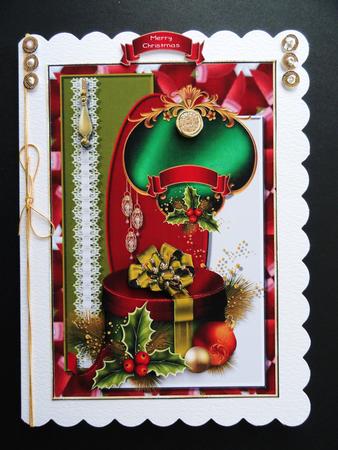Sparkling Christmas Card Topper by Valerie Spowart