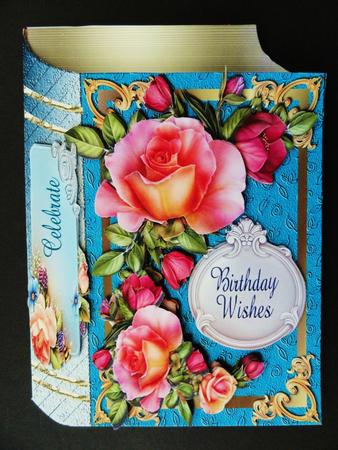 Book of Roses Shaped Card Plus Gift Card by Valerie Spowart