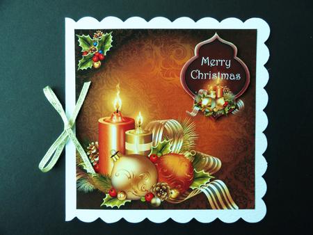 Golden Christmas Candles by Valerie Spowart