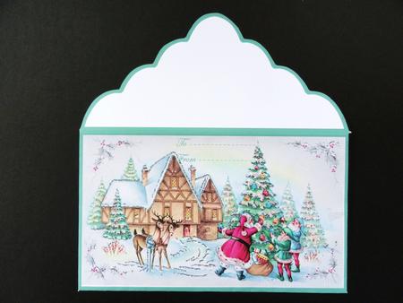 Santa and Elves Dressing the Tree Money Wallet by Valerie Spowart