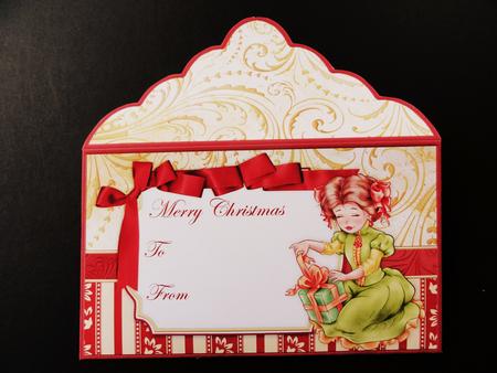 Victorian Christmas Gift Christmas Money Wallet Envelope by Valerie Spowart
