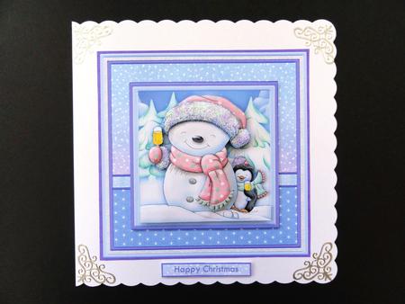 Christmas Cheer Snowman Mini Kit with Decoupage by Valerie Spowart