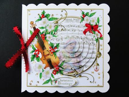 Winter Melody Silent Night Pyramid by Valerie Spowart