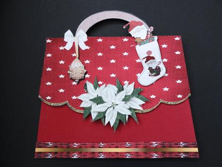 Christmas Handbag Shaped Card Plus Bonus Gift Card by Valerie Spowart