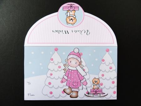 Chloe with Sledge Christmas Money Wallet by Valerie Spowart
