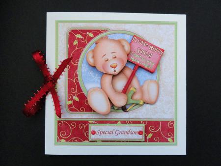 Hurry Santa I Can't Be Good Much Longer Christmas Decoupage by Valerie Spowart