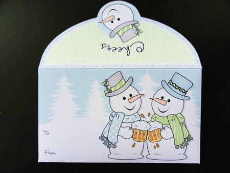 Cheers Chilly Christmas Money Wallet by Valerie Spowart