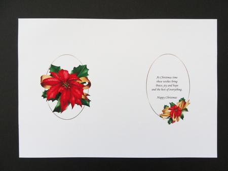 Poinsettia and Holly Christmas Wavy Side Stacker Insert by Valerie Spowart