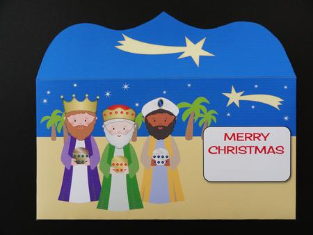 3 Wise Men Money Wallet Merry Christmas by Valerie Spowart