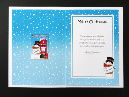5x7 Christmas Snowman Postbox Matching Insert by Valerie Spowart