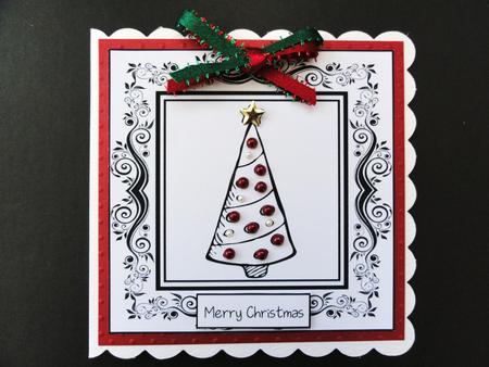 Monochrome Christmas Inksaver - Tree by Valerie Spowart