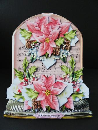 Globe Pink Poinsettias & White Roses by Valerie Spowart
