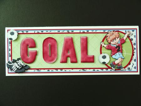 Create Any Name Football Card Kit Claret & Blue by Valerie Spowart