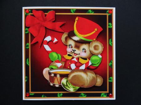Christmas Drummer Bear by Valerie Spowart
