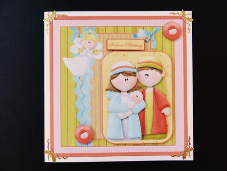 Baby Jesus Card with Decoupage by Valerie Spowart