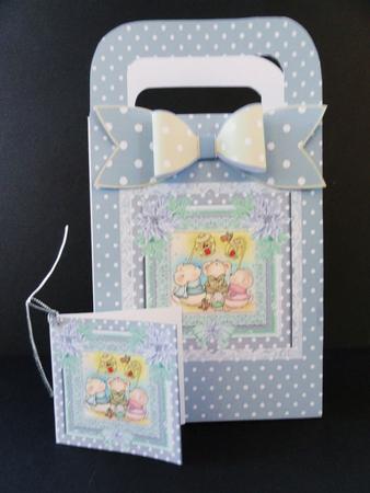 Beautiful Christmouse Choir Gift Bag Tags and Paper Bow Kit by Valerie Spowart