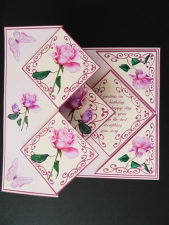 Fold Back Pop-up - Sugar Baby Roses by Valerie Spowart
