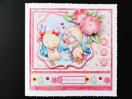 Quackers About You Valentine Anniversary Decoupage by Valerie Spowart