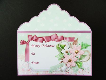 Christmas Money Wallet Shabby Chic Florals by Valerie Spowart