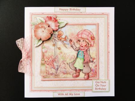 Nutty Friend Birthday, Valentine's, 8x8 Mini Kit & Decoupage by Valerie Spowart