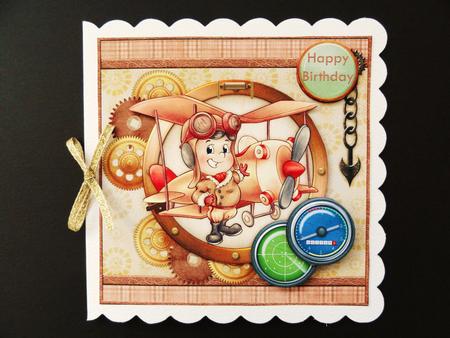 You're Ace Pilot Aeroplane Quick Card Topper by Valerie Spowart