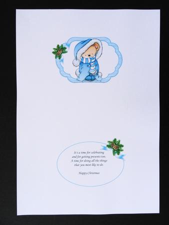 Snuggle Bear Christmas Insert by Valerie Spowart