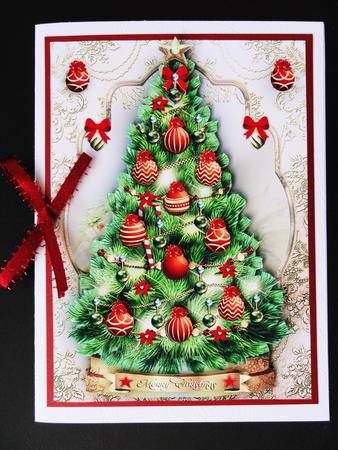 Christmas Tree with Red Bubbles by Valerie Spowart