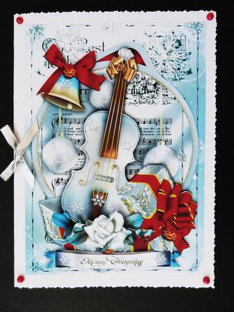 Christmas Silver Violin by Valerie Spowart