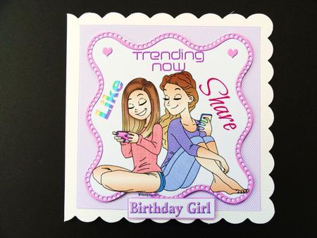Texting Friends Quick Card by Valerie Spowart