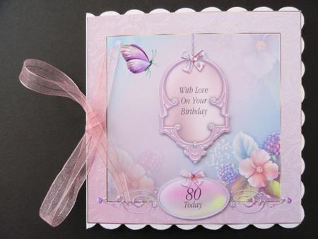 Butterfly & Tag Card Front by Valerie Spowart